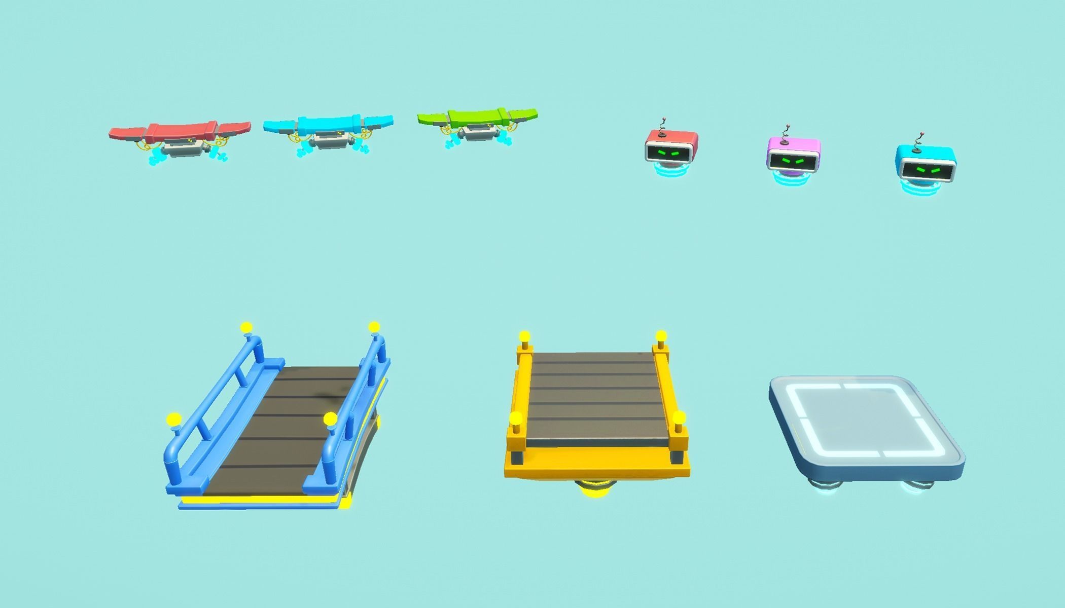 Stylized Sci-fi City Low-poly 3D model_9