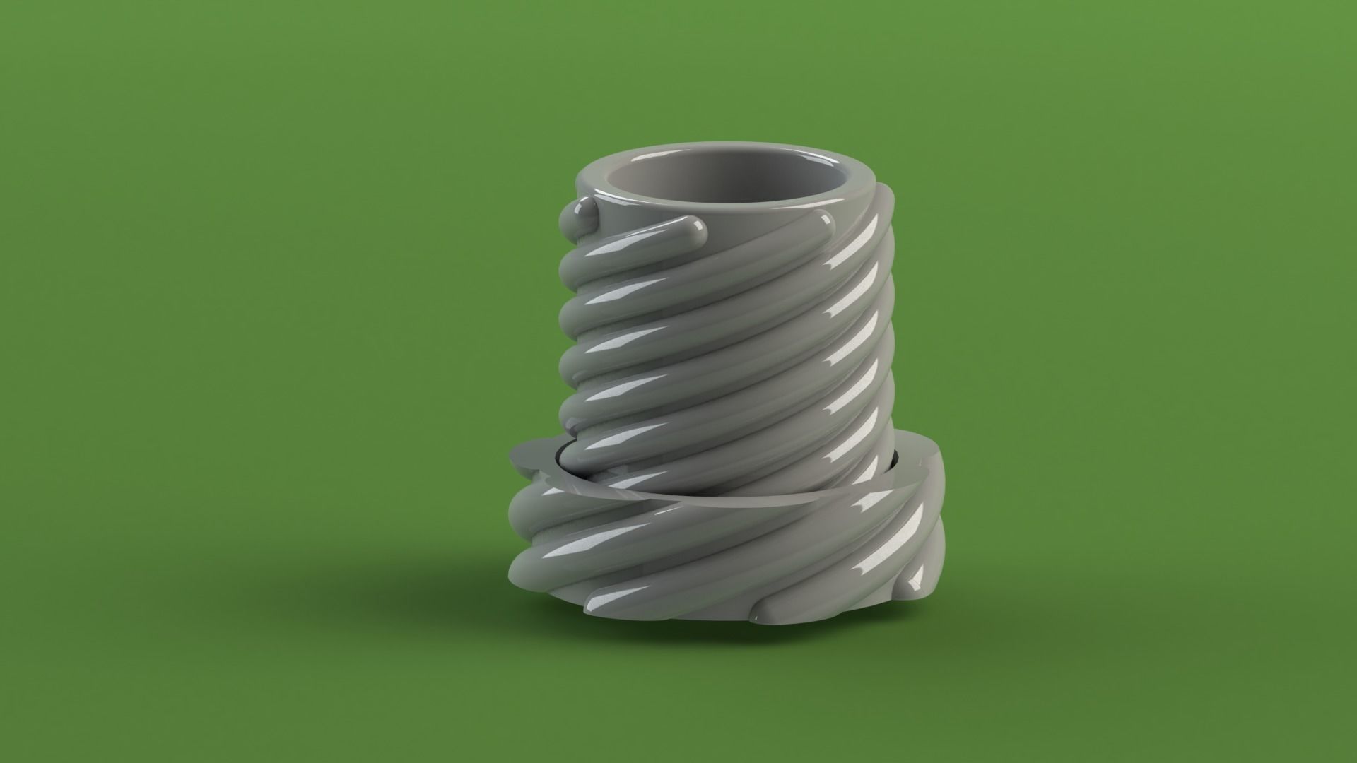 Flowerpot3 screw 3D print model_7