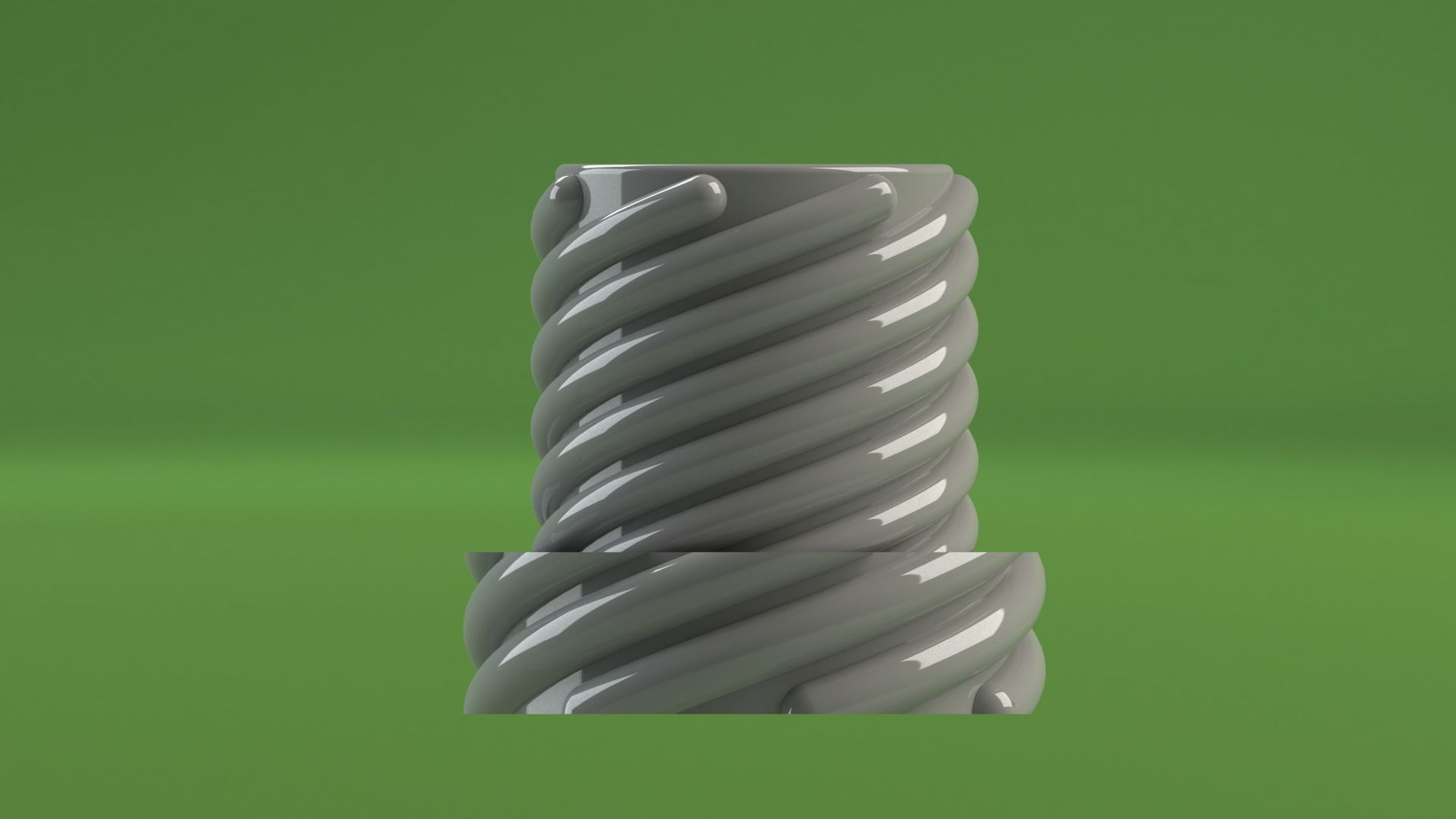 Flowerpot3 screw 3D print model_4