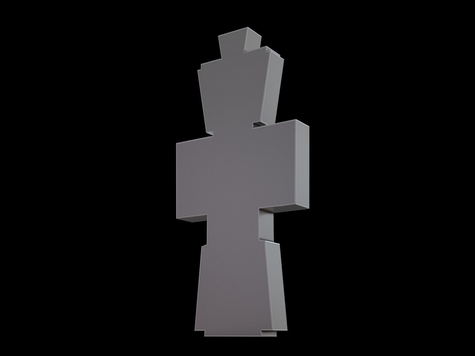 Fedor Emelianenko cross necklace 3D print model_3