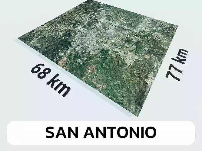 San Antonio United States City Landscape 3D Model