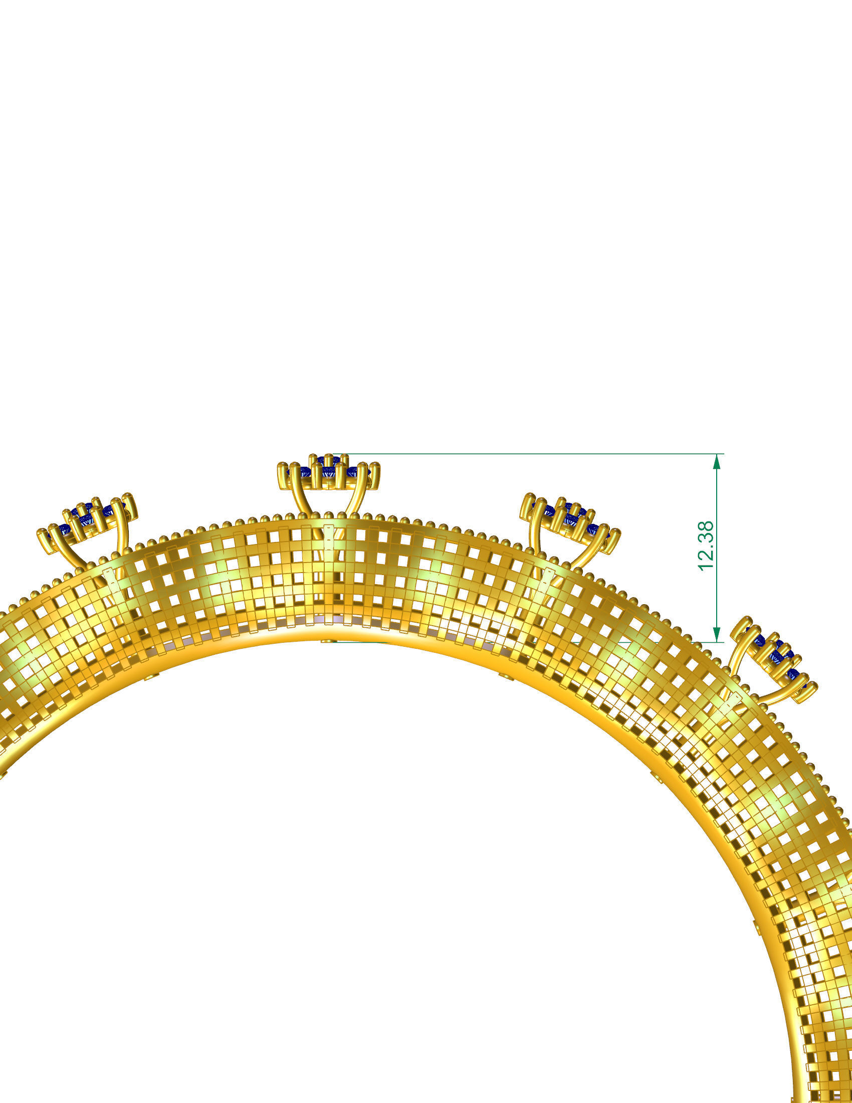 DIAMOND BANGLE 3D print model_5