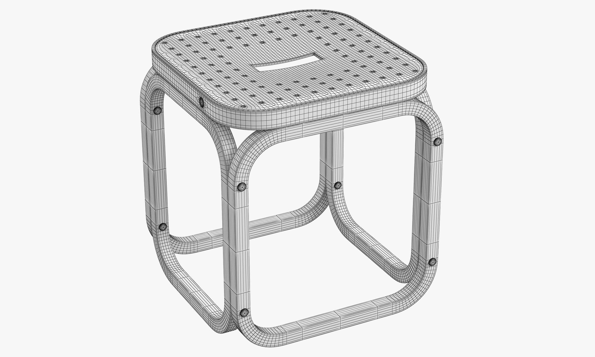 Postsparkasse Hocker by Otto Wagner 3D model_11