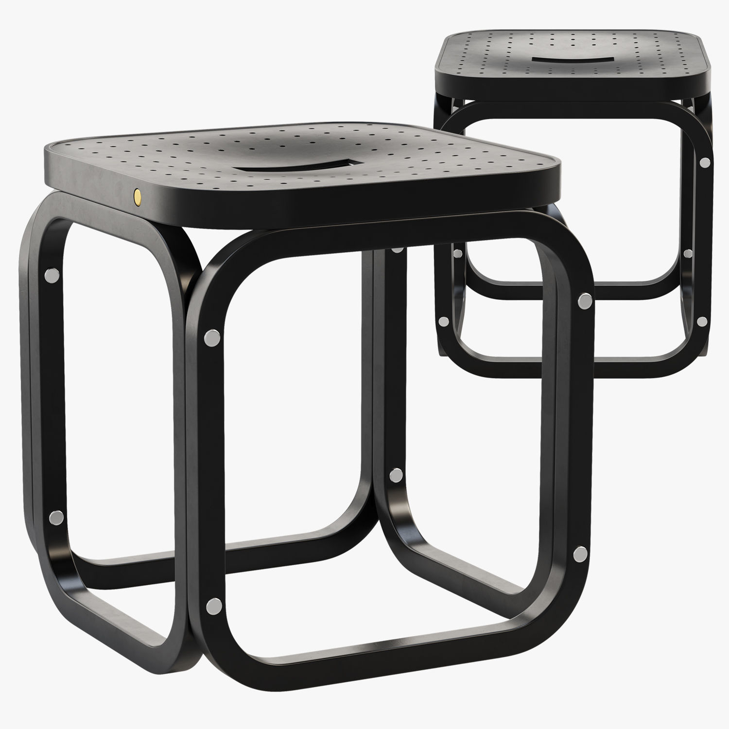 Postsparkasse Hocker by Otto Wagner 3D model_1