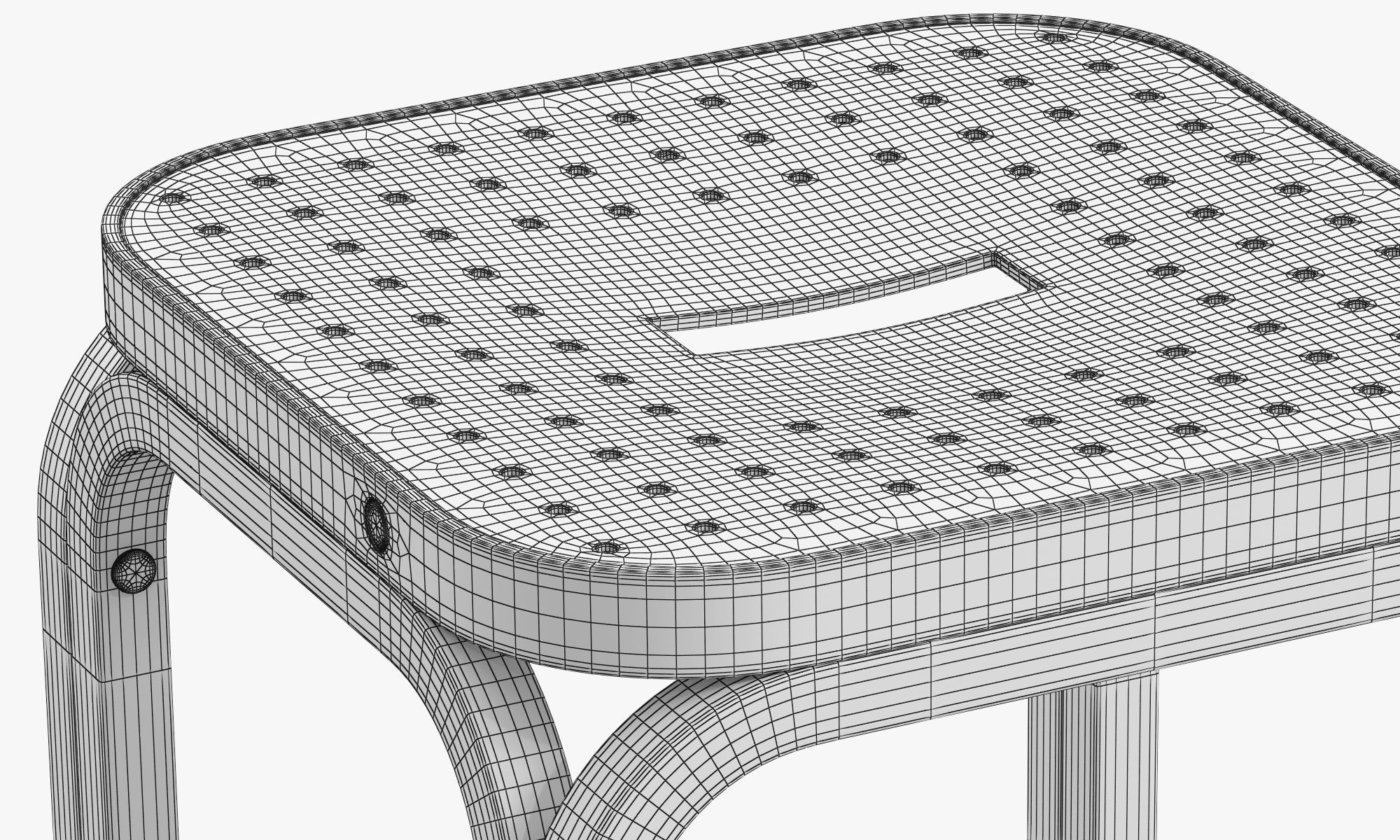 Postsparkasse Hocker by Otto Wagner 3D model_9