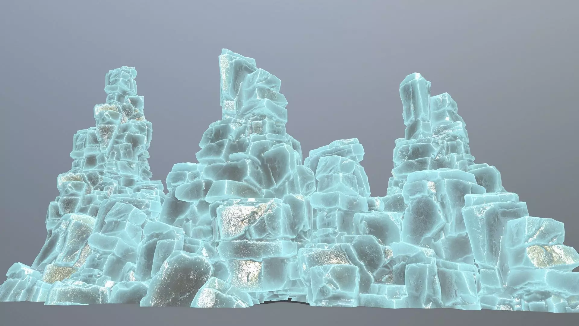 ice cliff Low-poly 3D model