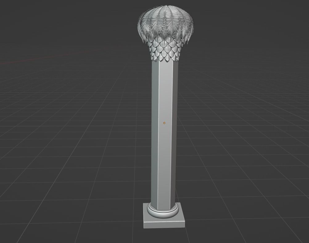 Sheikh Zayed Column 3D model_2