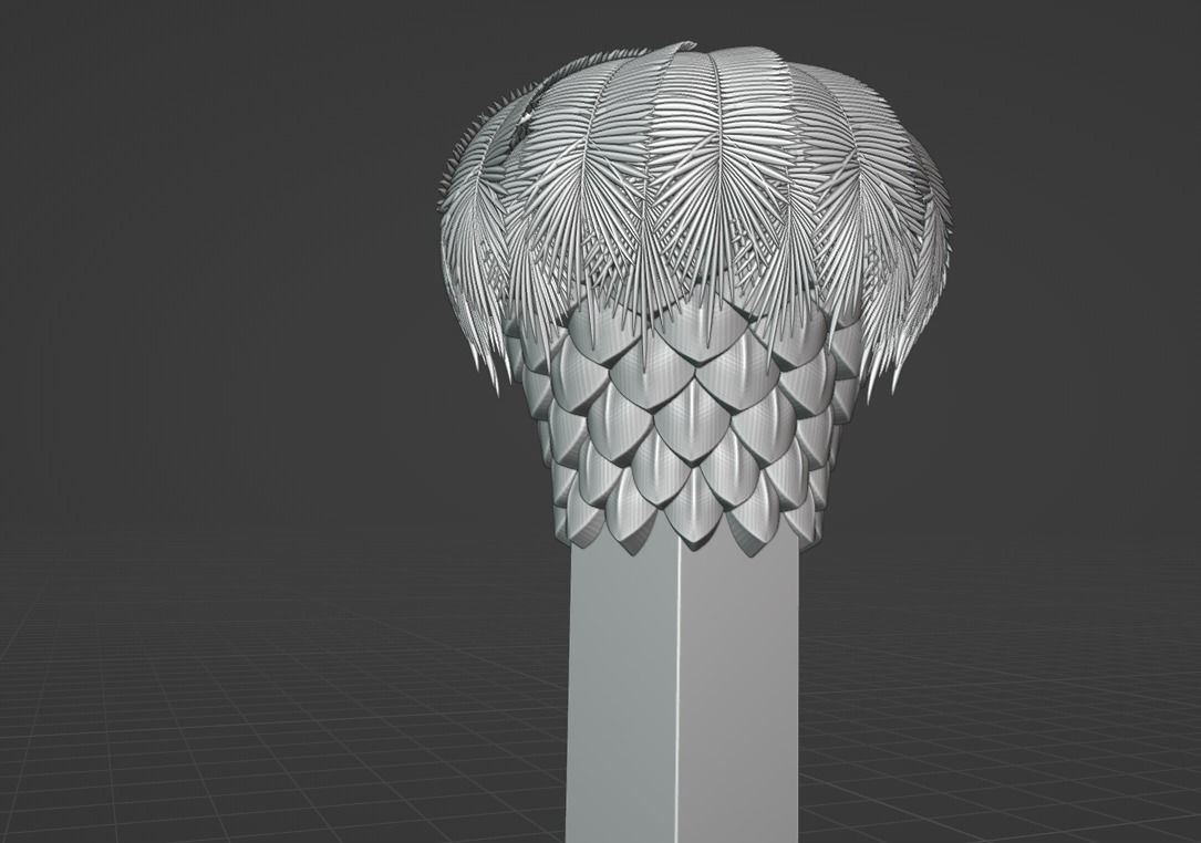 Sheikh Zayed Column 3D model_4