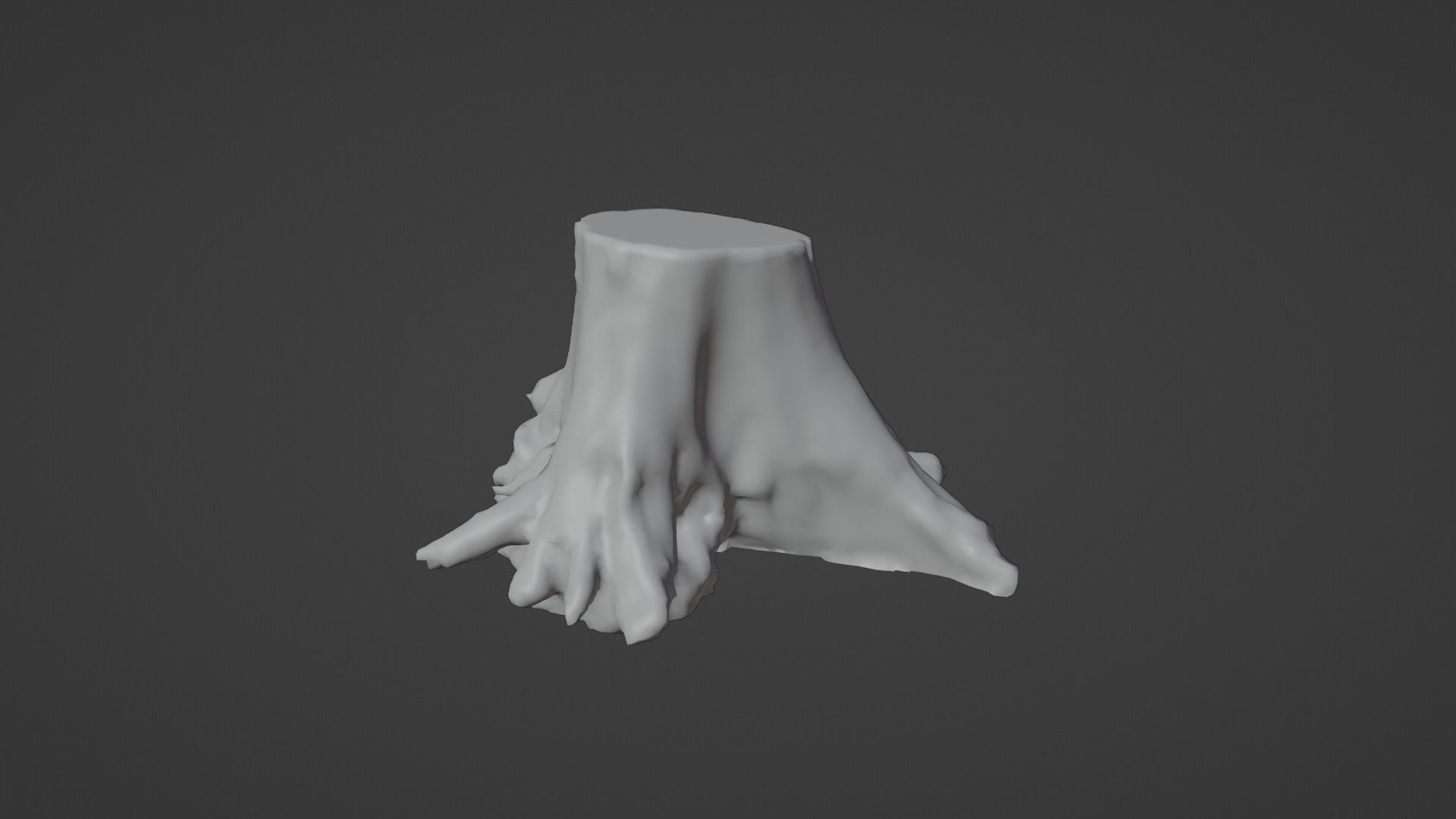 Big Tree Stump Low-poly 3D model_18