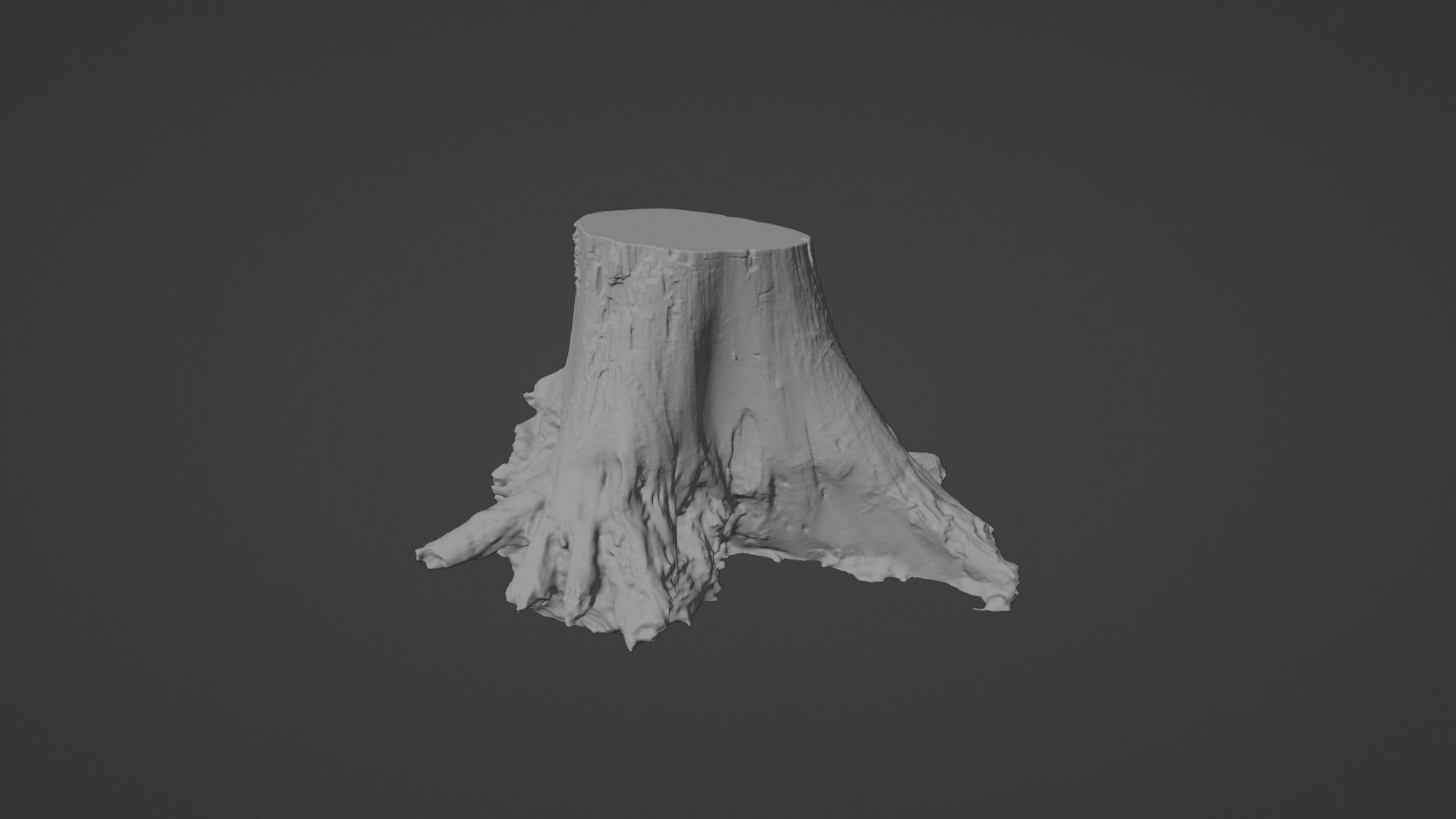 Big Tree Stump Low-poly 3D model_19