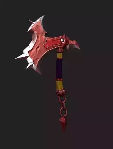 Weapon Axe Low-poly 3D model