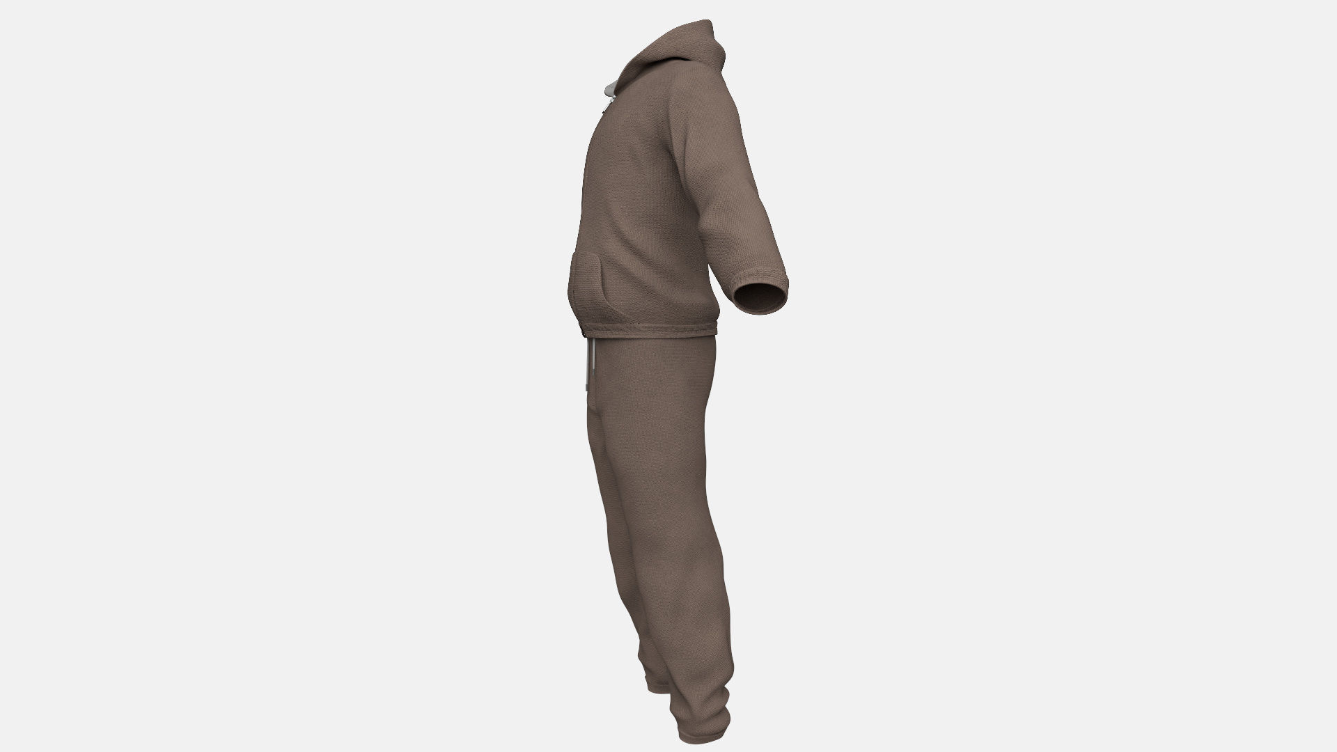 Man Hoodie withPants Low-poly 3D model_8