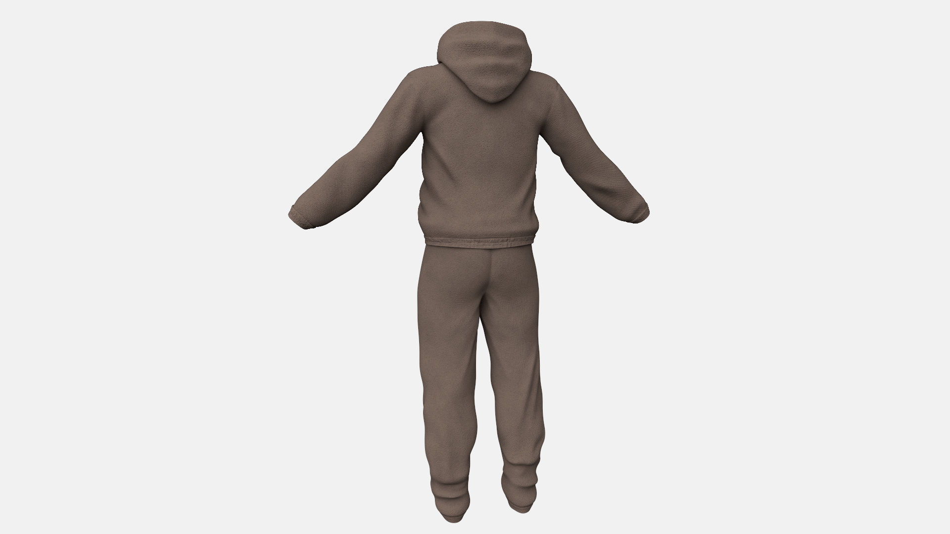 Man Hoodie withPants Low-poly 3D model_10