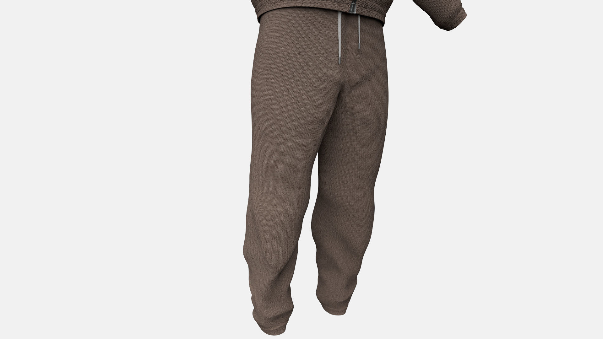 Man Hoodie withPants Low-poly 3D model_2