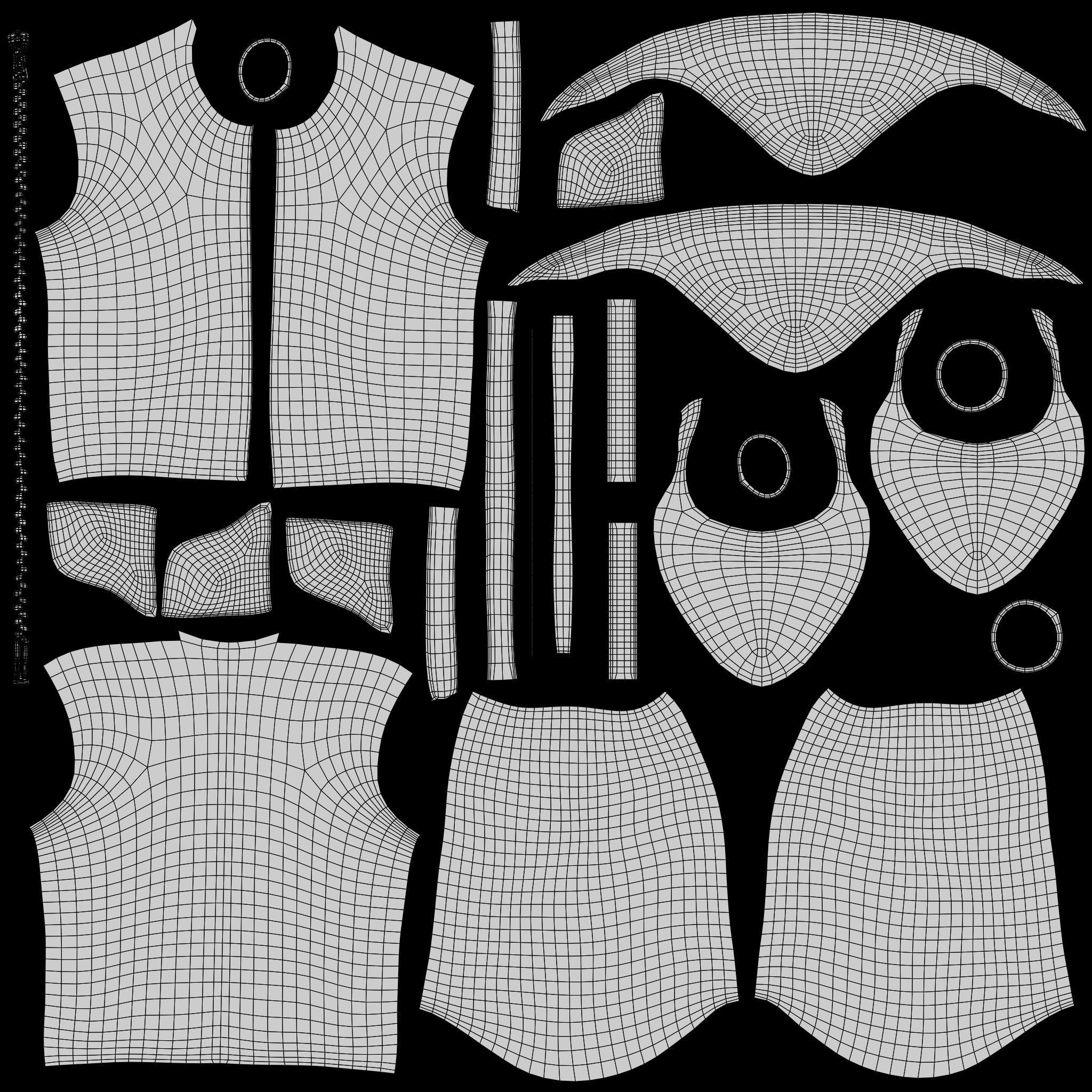 Man Hoodie withPants Low-poly 3D model_14