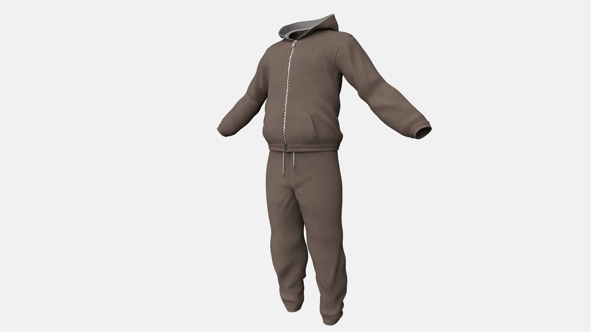 Man Hoodie withPants Low-poly 3D model_12