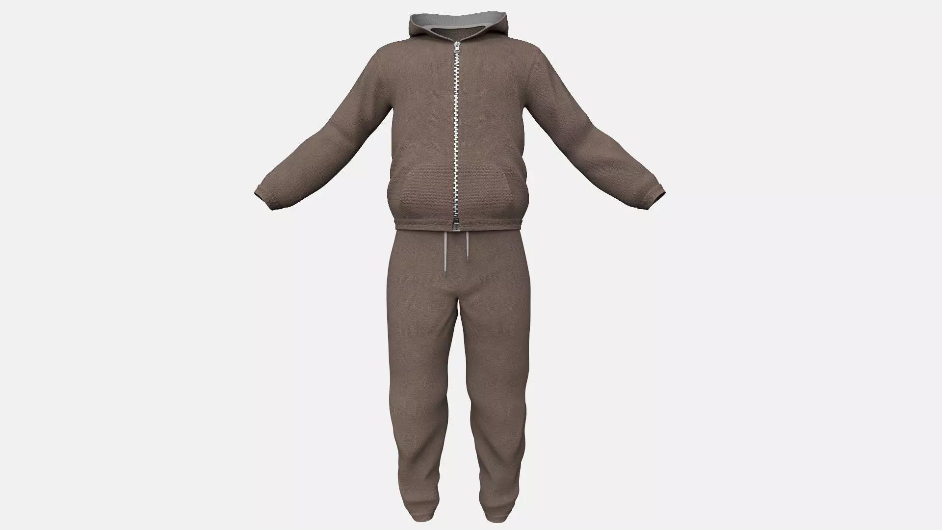 Man Hoodie withPants Low-poly 3D model_0