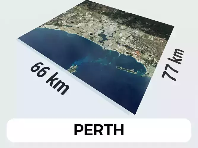 Perth Australia City Landscape 3D Model 3D model