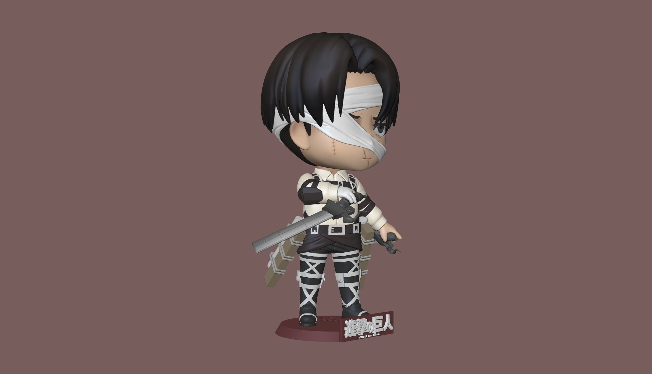Levi Ackerman Shingeki no Kyojin 3D print model_12