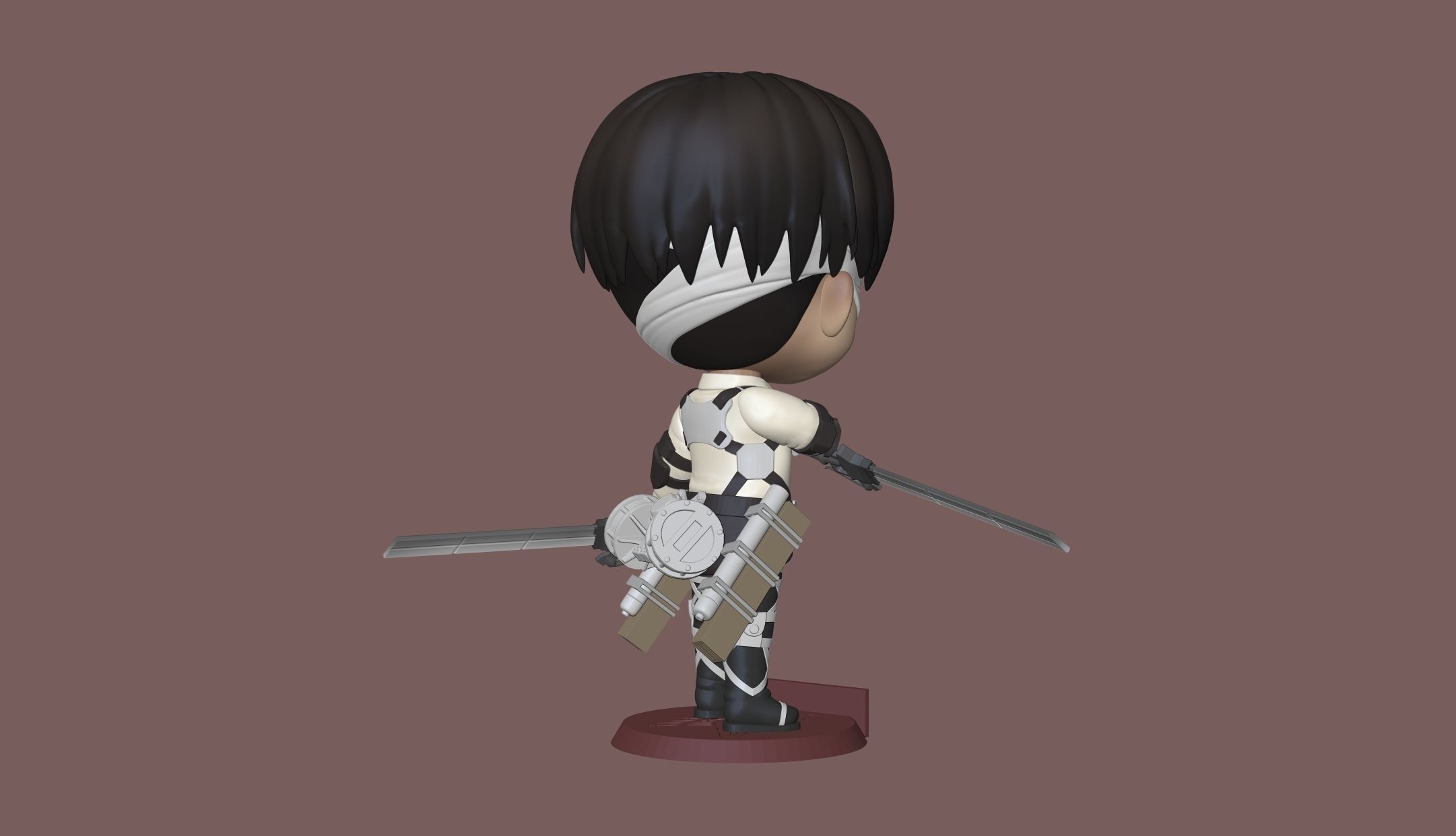 Levi Ackerman Shingeki no Kyojin 3D print model_9