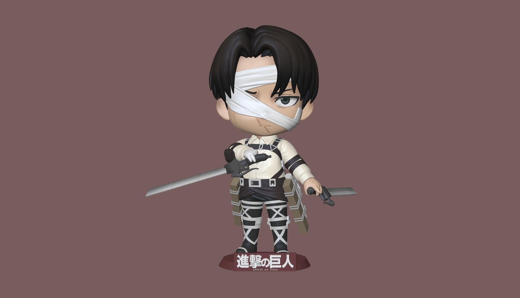 Levi Ackerman Shingeki no Kyojin 3D print model_5