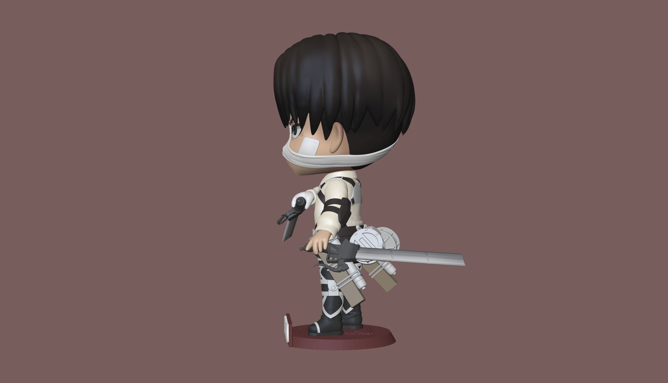 Levi Ackerman Shingeki no Kyojin 3D print model_8
