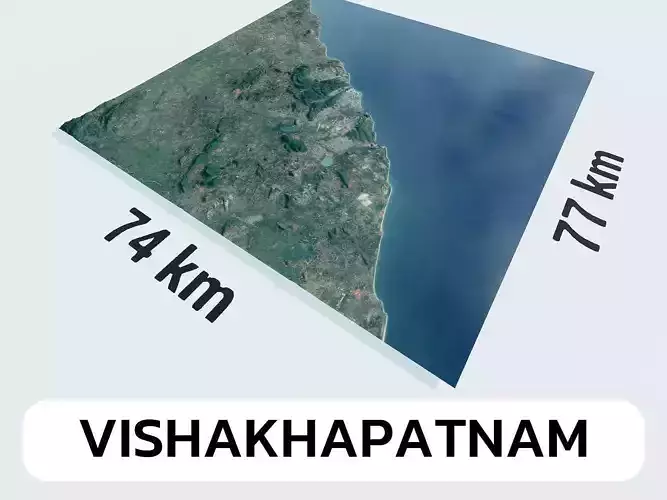 Vishakhapatnam India City Landscape 3D Model 3D model