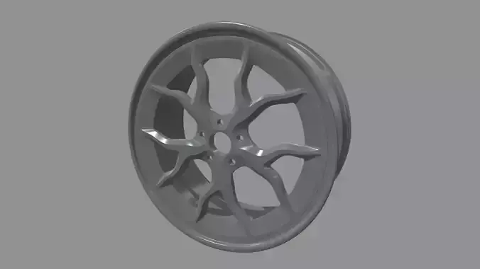 Rim Car Custom 01 Low-poly 3D model