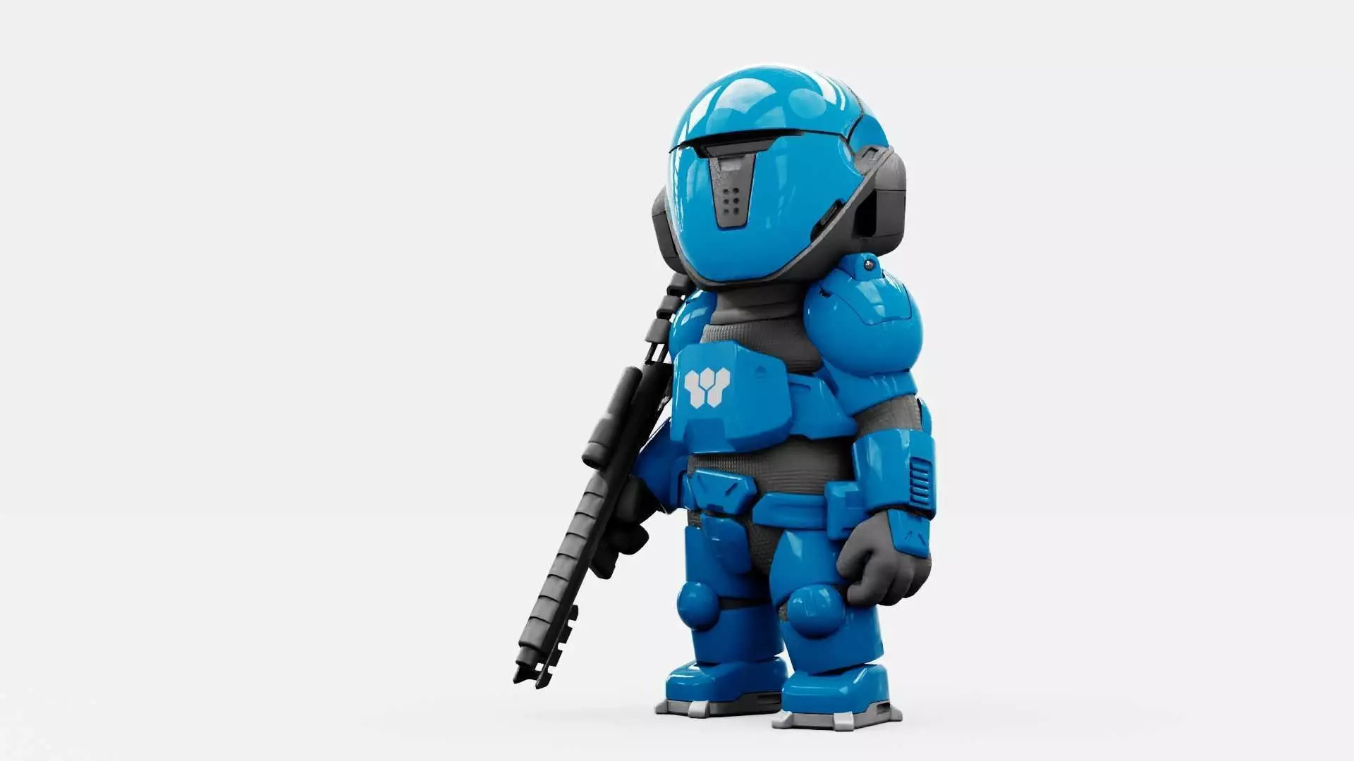 TOON MECHA SOLDIER RIGGED 3D model