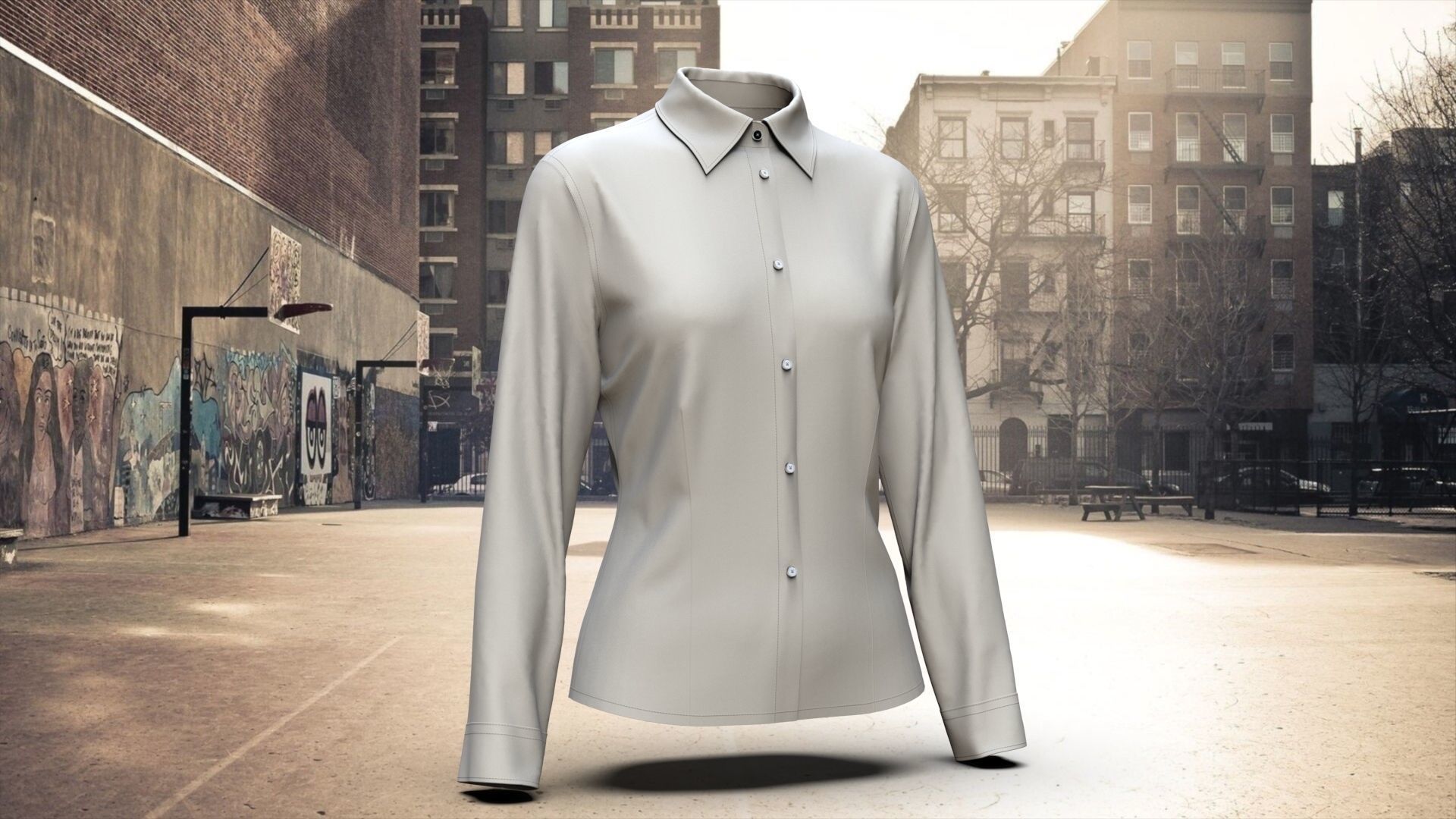 Women Formal Shirt Design 3D model CGTrader