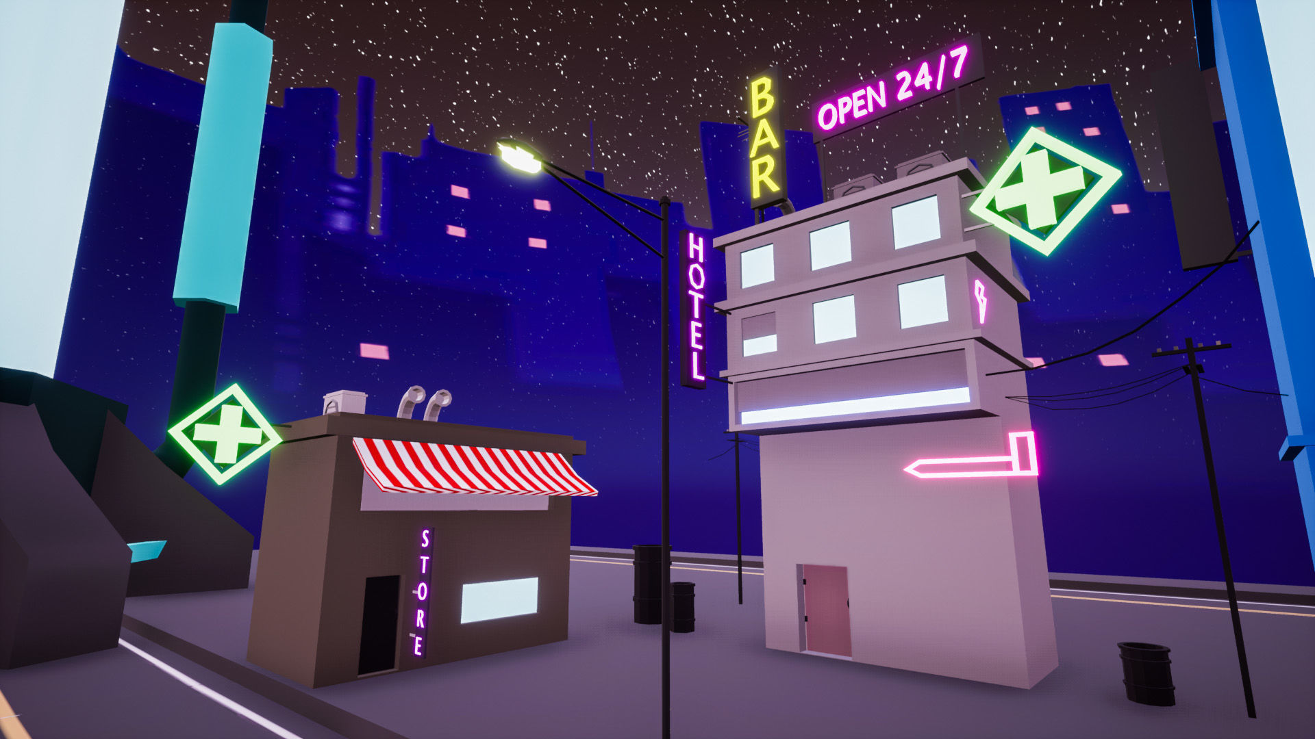Sci-Fi Futuristic Environment Pack Low-poly 3D model_2