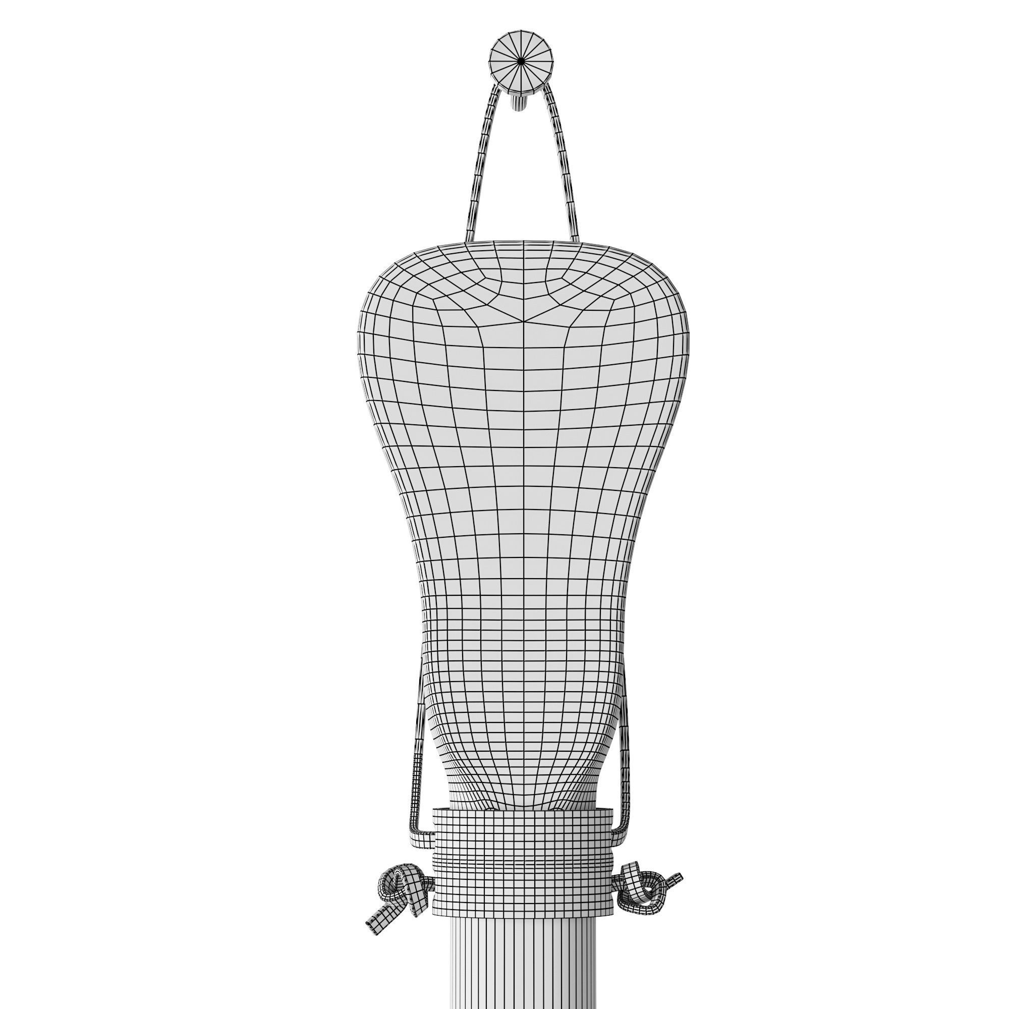 Set of painted oars 3D model_9