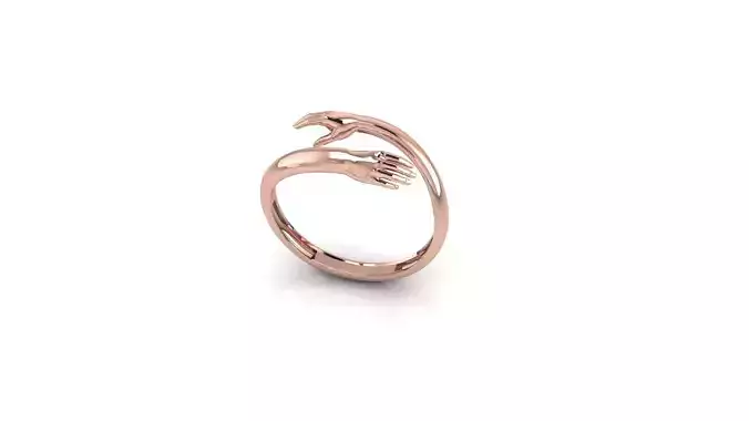 hug ring for women hand ring 3D print model