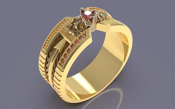 Classic skull ring 3D print model