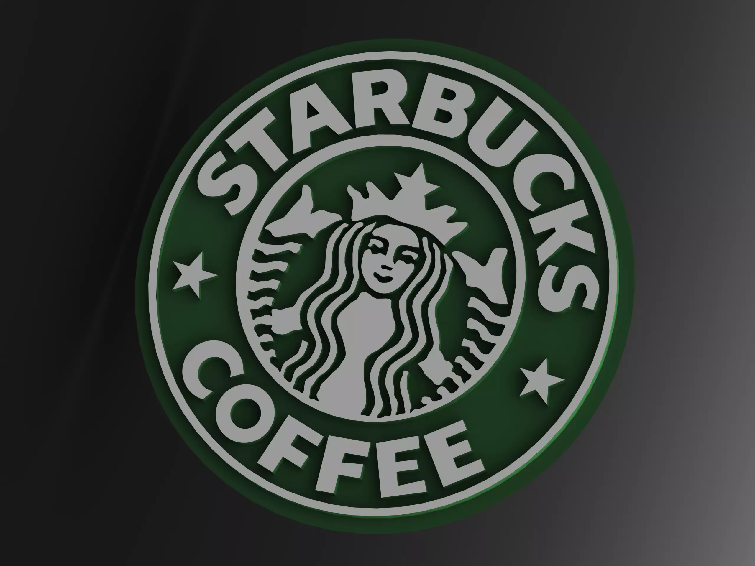 Starbucks Coffee Logo Surface Modeling 3D model