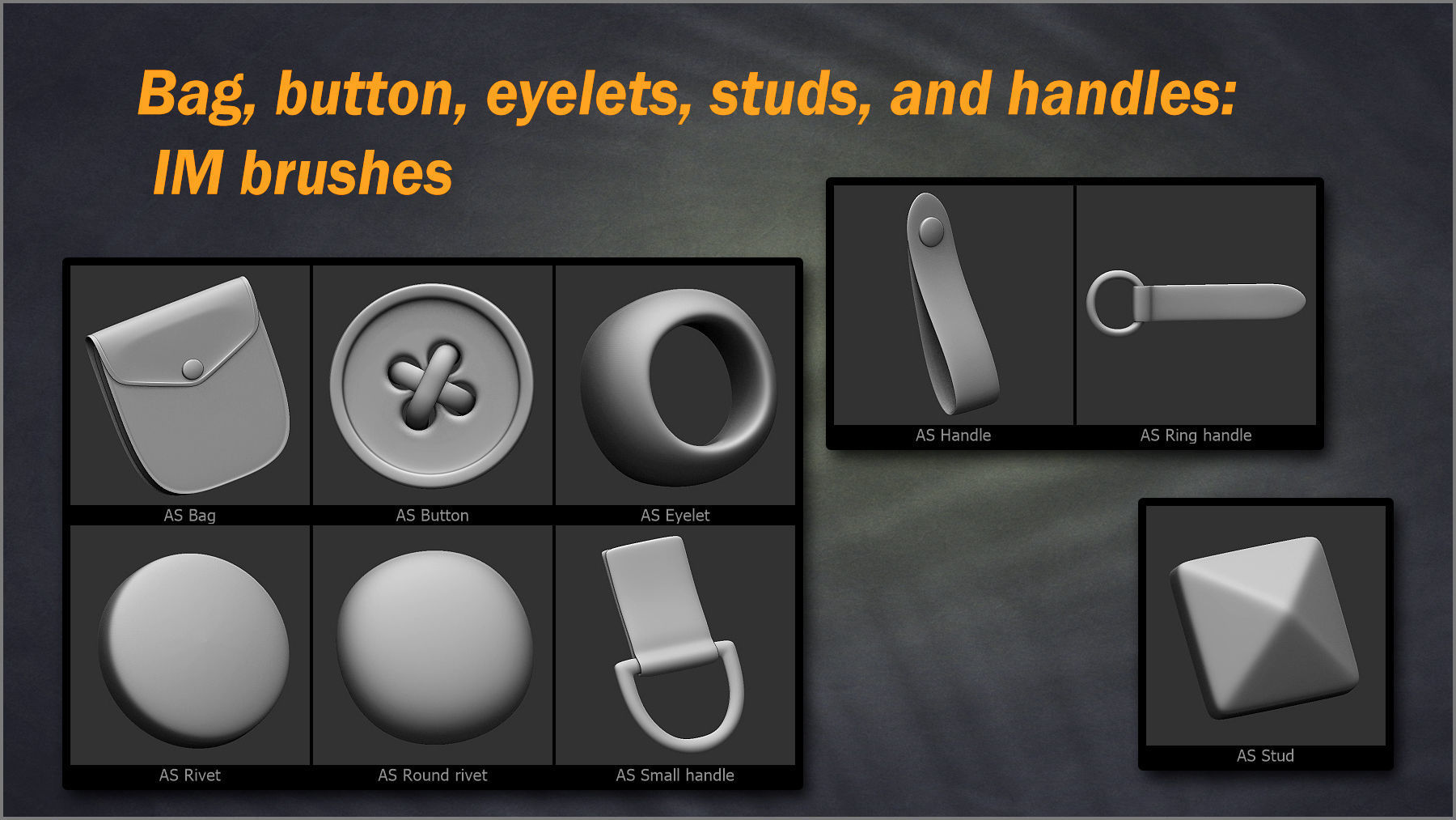 Corset Maker ZBrush brushes and Basemeshes 3D model_7