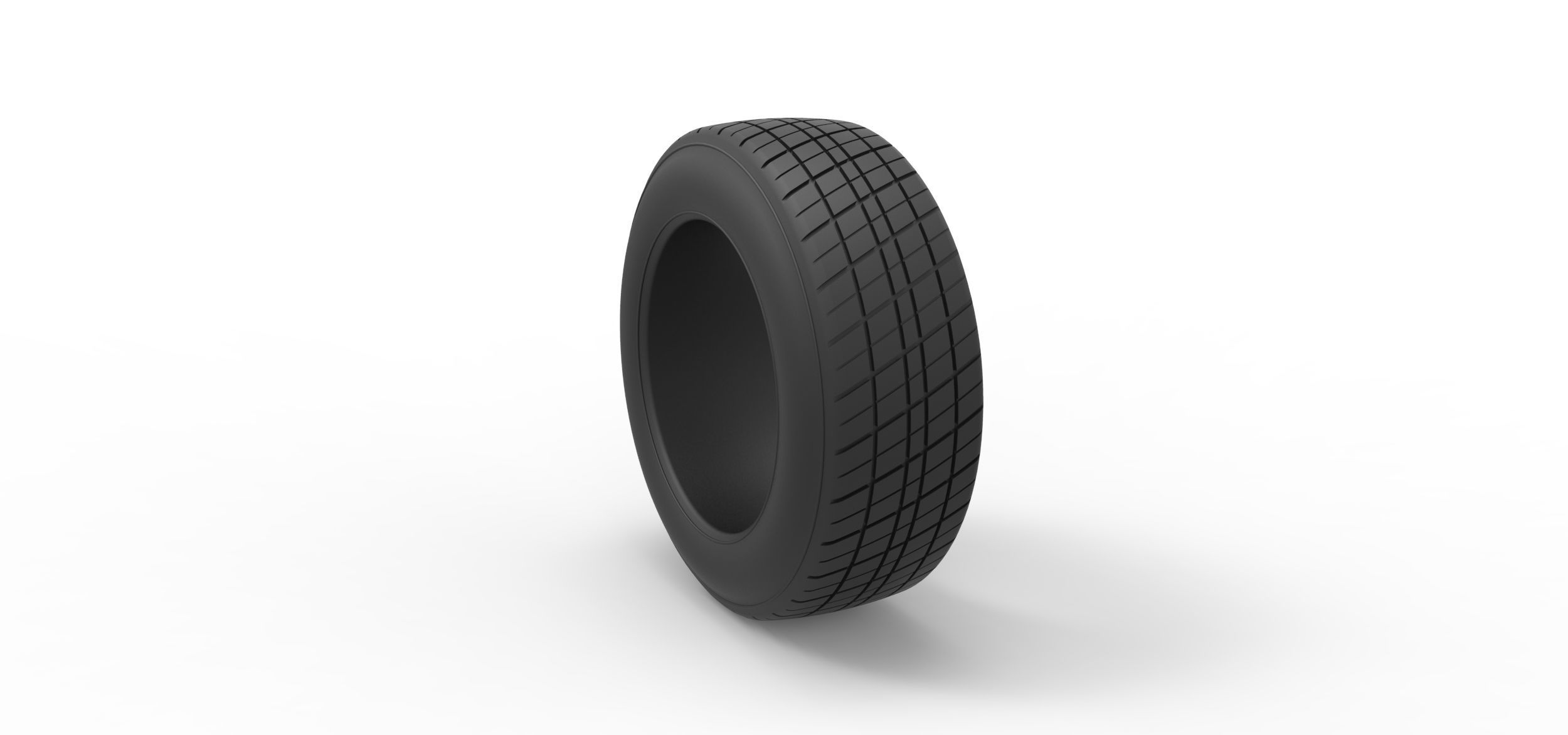 Dirt Sprint racing front tire 5 Scale 1 to 25 3D print model_7