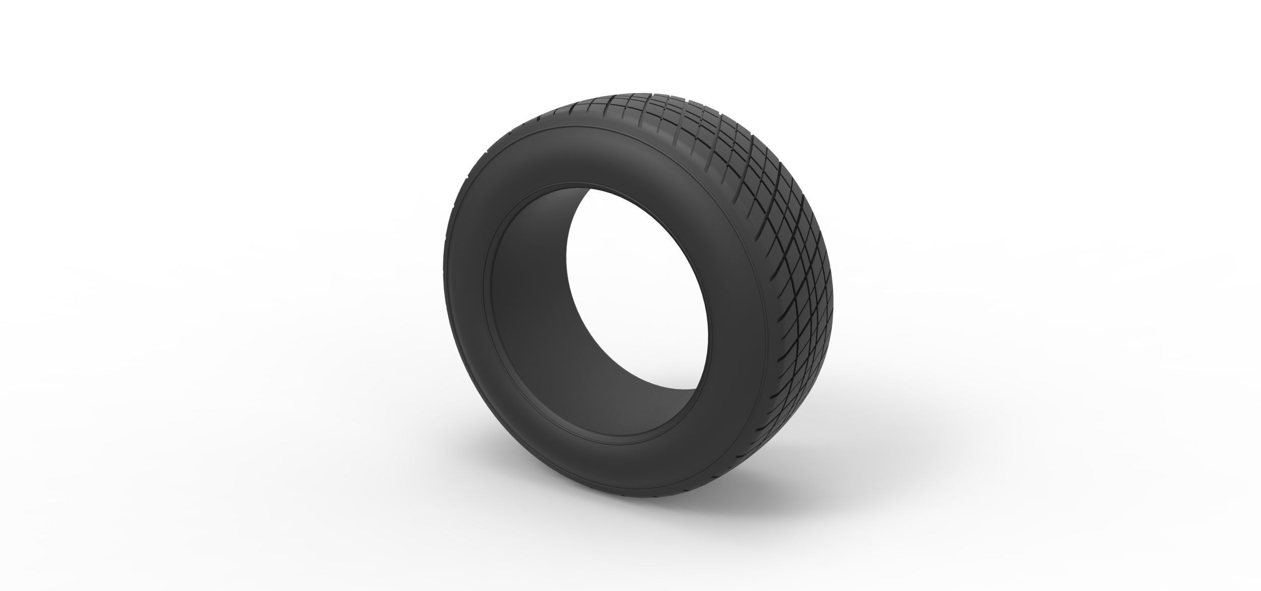 Dirt Sprint racing front tire 5 Scale 1 to 25 3D print model_6