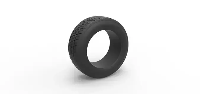 Dirt Sprint racing front tire 5 Scale 1 to 25 3D print model