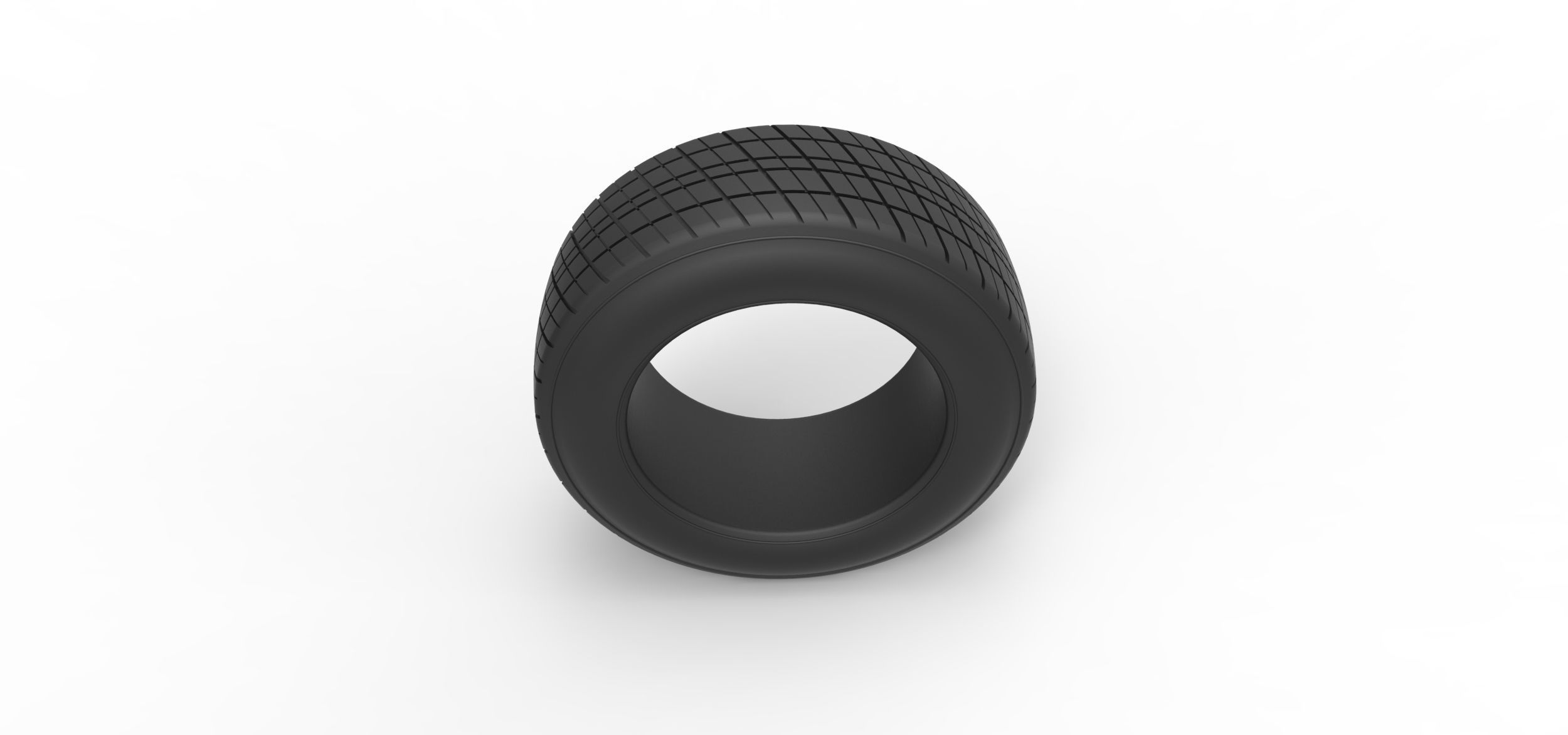 Dirt Sprint racing front tire 5 Scale 1 to 25 3D print model_5