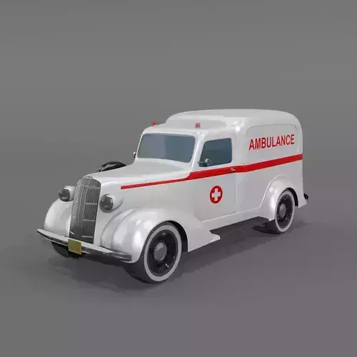 3D Ambulance Dodge 1936 Retro model