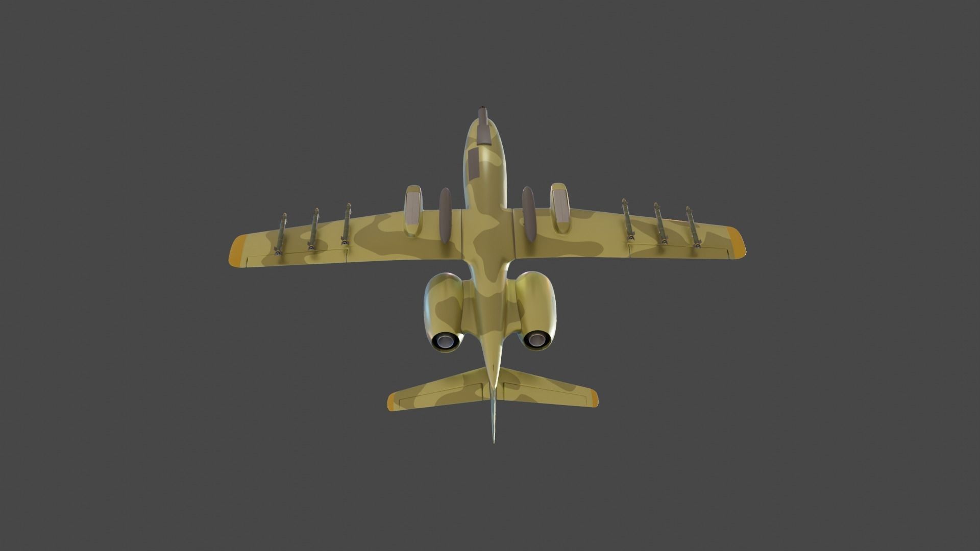 A 10 Thunderbolt Attack Plane 3D model_11