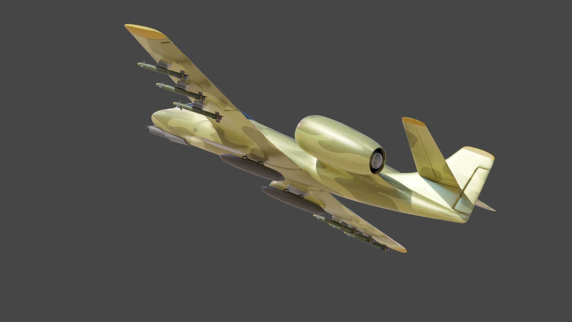 A 10 Thunderbolt Attack Plane 3D model_10