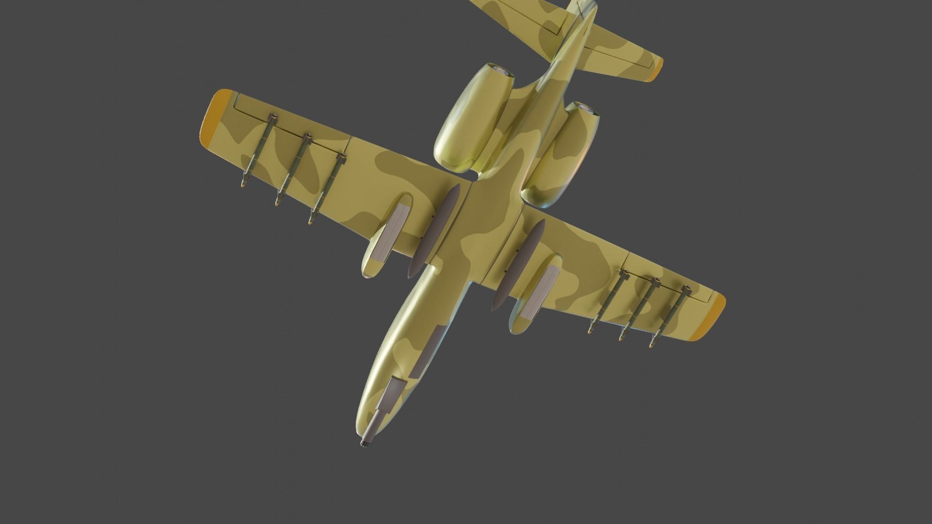 A 10 Thunderbolt Attack Plane 3D model_15