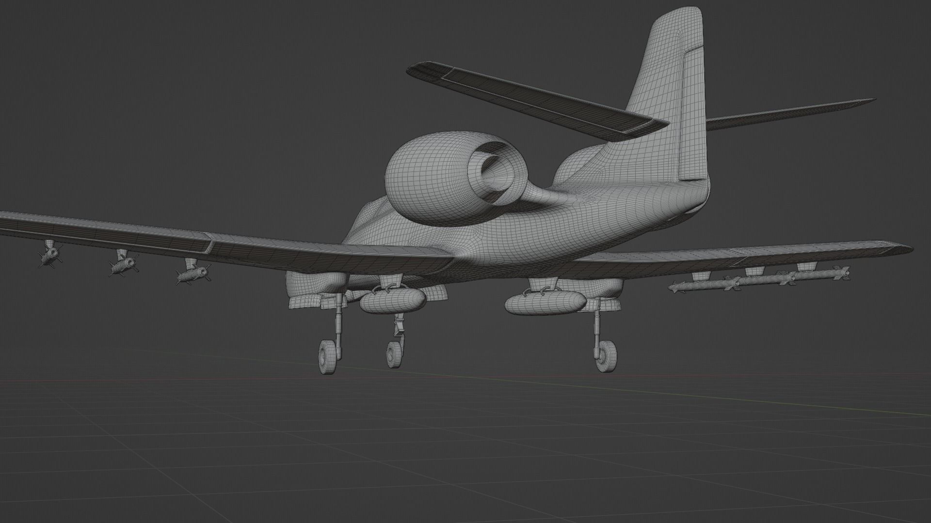 A 10 Thunderbolt Attack Plane 3D model_20
