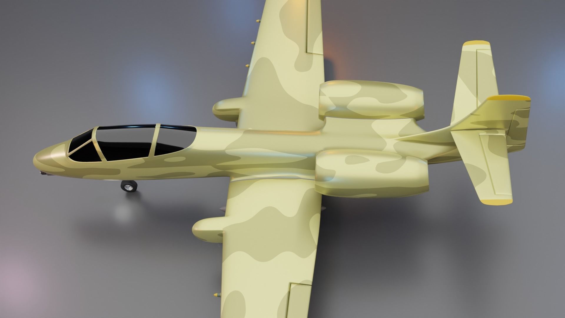 A 10 Thunderbolt Attack Plane 3D model_4