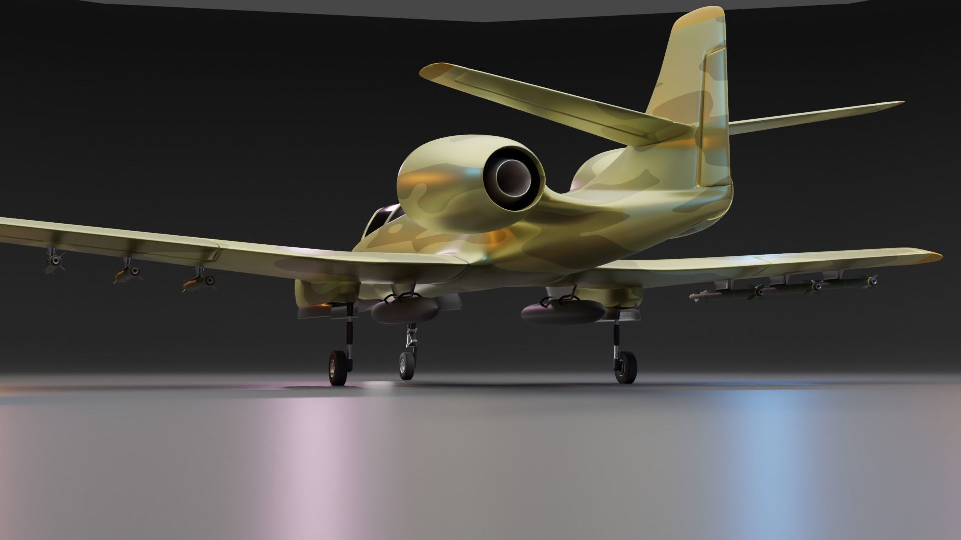 A 10 Thunderbolt Attack Plane 3D model_7