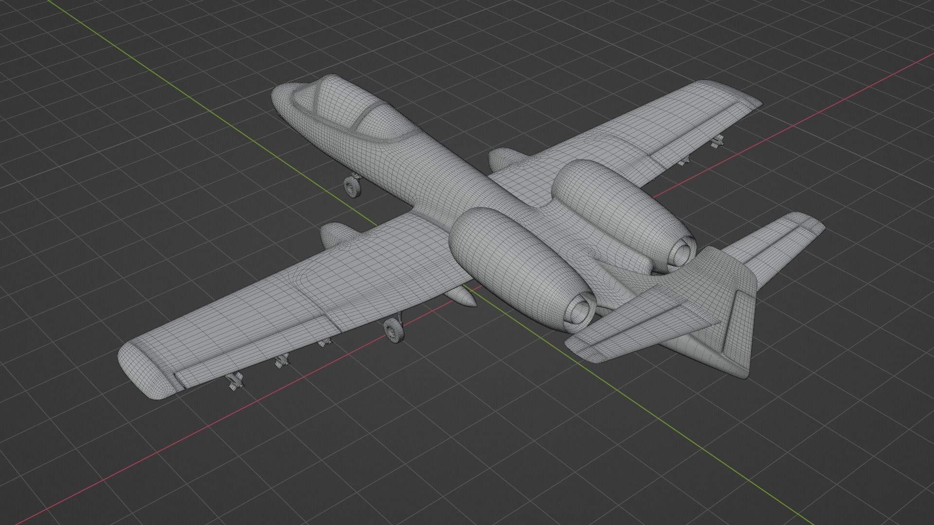 A 10 Thunderbolt Attack Plane 3D model_17