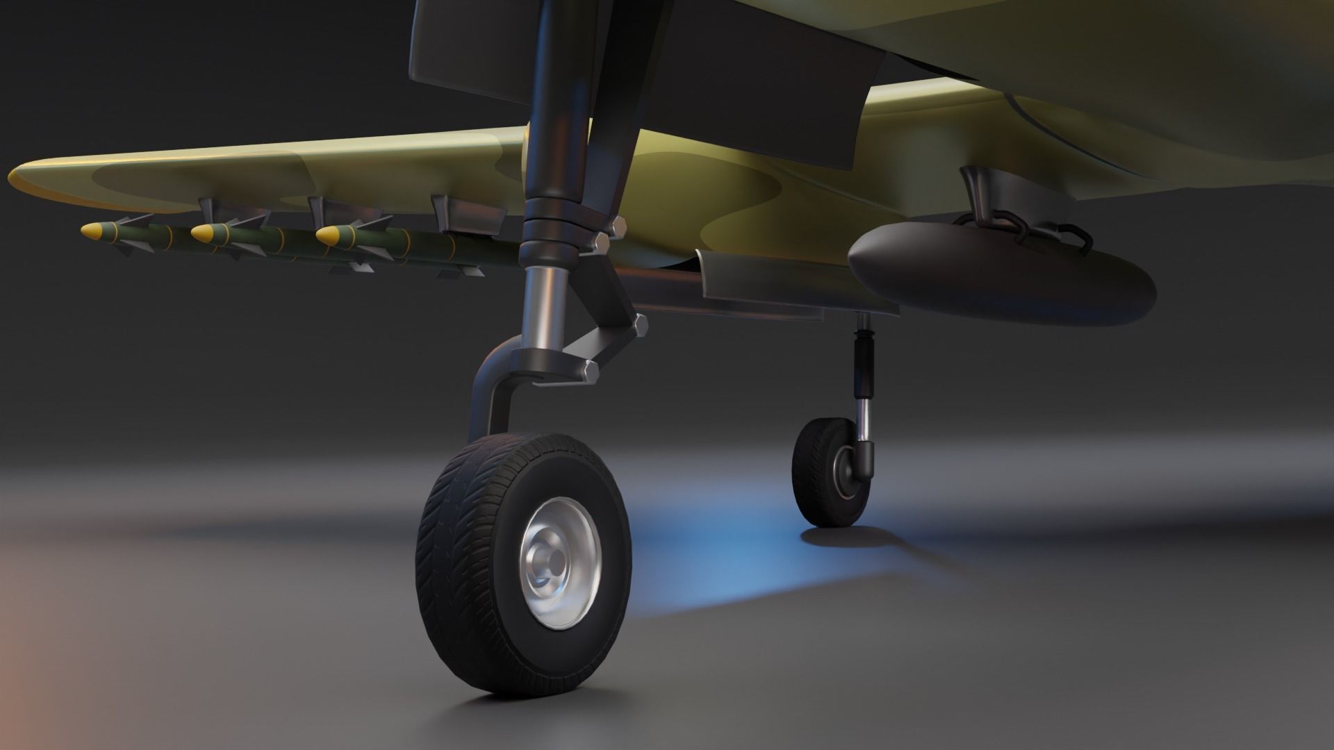 A 10 Thunderbolt Attack Plane 3D model_9