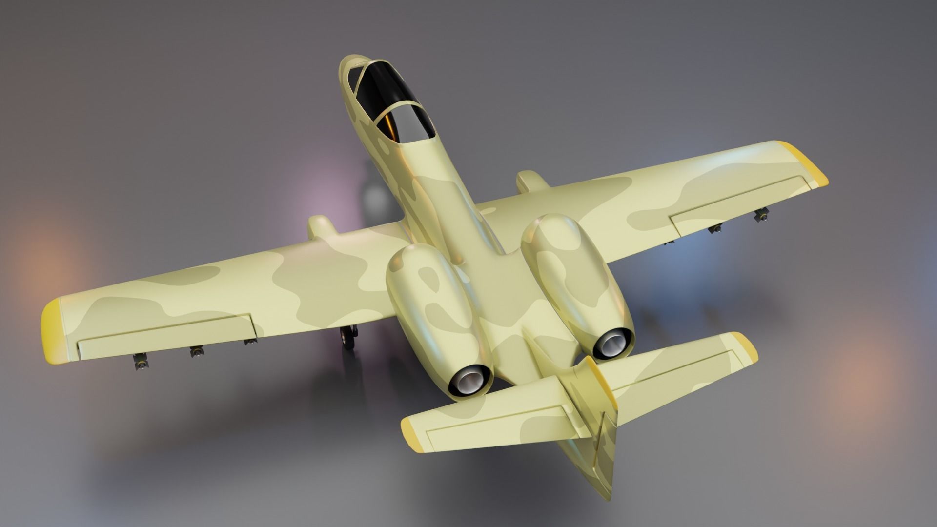 A 10 Thunderbolt Attack Plane 3D model_8